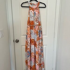 Floral Halter Maxi Dress